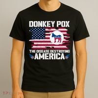 Donkey Pox The Disease Destroying America Funny Anti Biden T-Shirt thumb 3