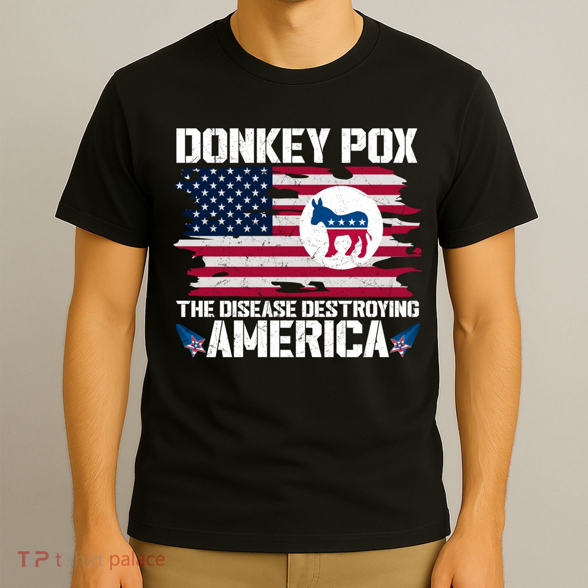 Donkey Pox The Disease Destroying America Funny Anti Biden T-Shirt