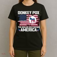 Donkey Pox The Disease Destroying America Funny Anti Biden T-Shirt thumb 4