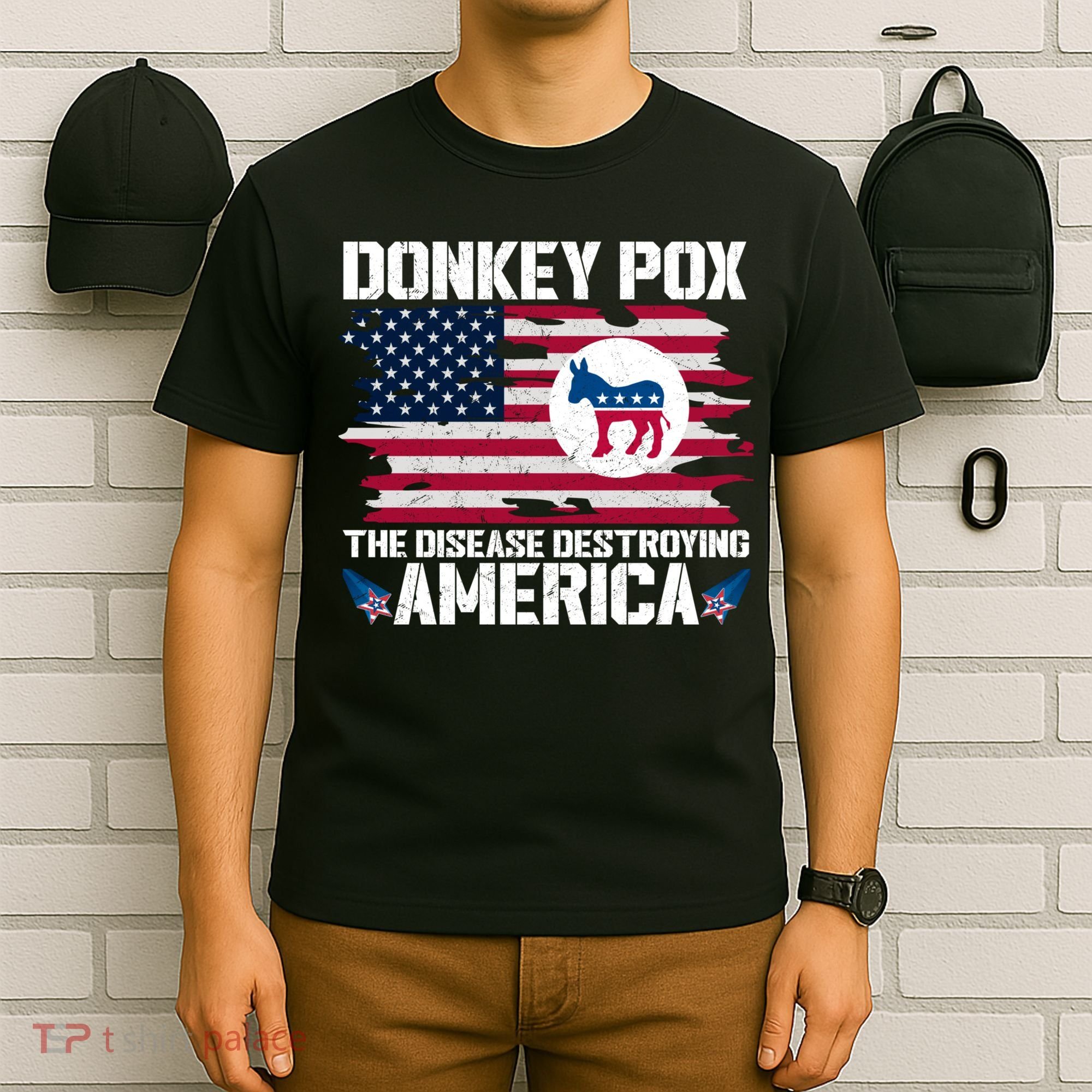 Donkey Pox The Disease Destroying America Funny Anti Biden T-Shirt