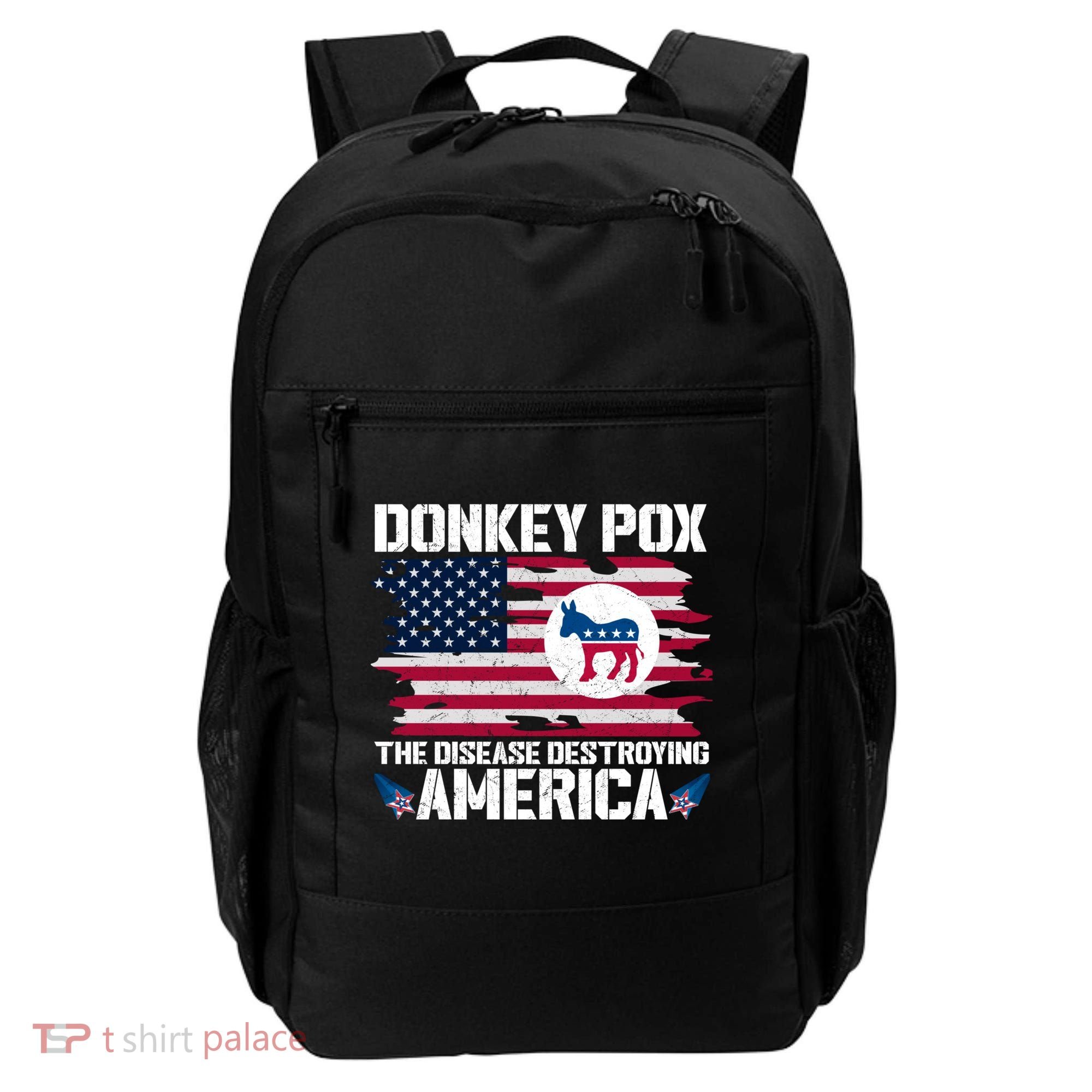 Donkey Pox The Disease Destroying America Funny Anti Biden Backpack