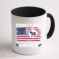 Donkey Pox The Disease Destroying America Funny Anti Biden Coffee Mug thumb 1