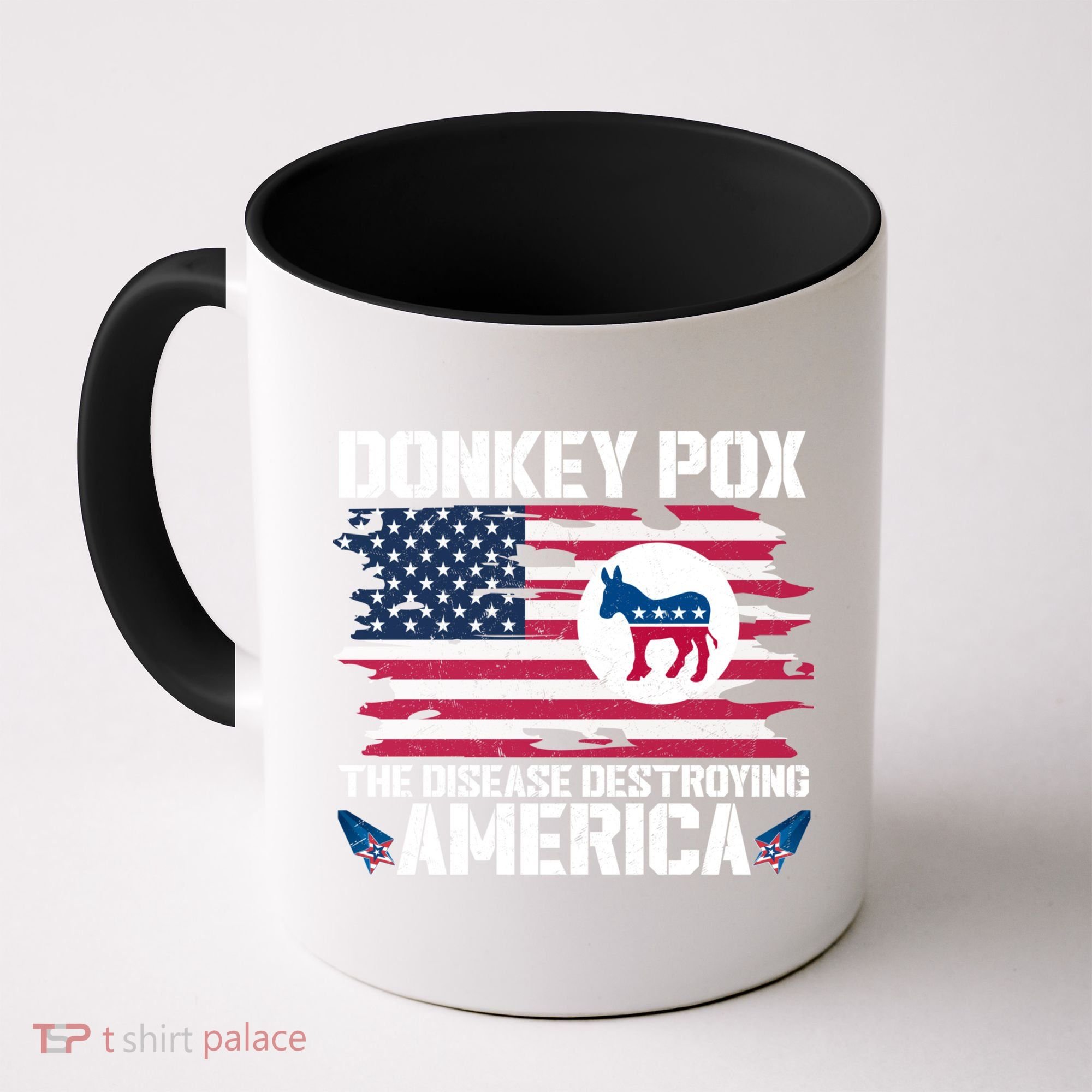 Donkey Pox The Disease Destroying America Funny Anti Biden Coffee Mug