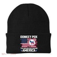 Donkey Pox The Disease Destroying America Funny Anti Biden Beanie thumb 0
