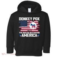 Donkey Pox The Disease Destroying America Funny Anti Biden Toddler Hoodie thumb 0