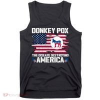 Donkey Pox The Disease Destroying America Funny Anti Biden Tank Top thumb 0