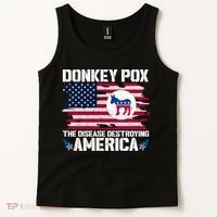 Donkey Pox The Disease Destroying America Funny Anti Biden Tank Top thumb 2
