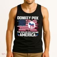 Donkey Pox The Disease Destroying America Funny Anti Biden Tank Top thumb 3
