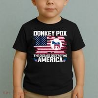 Donkey Pox The Disease Destroying America Funny Anti Biden Toddler T-Shirt thumb 2