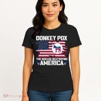 Donkey Pox The Disease Destroying America Funny Anti Biden Women's T-Shirt thumb 4
