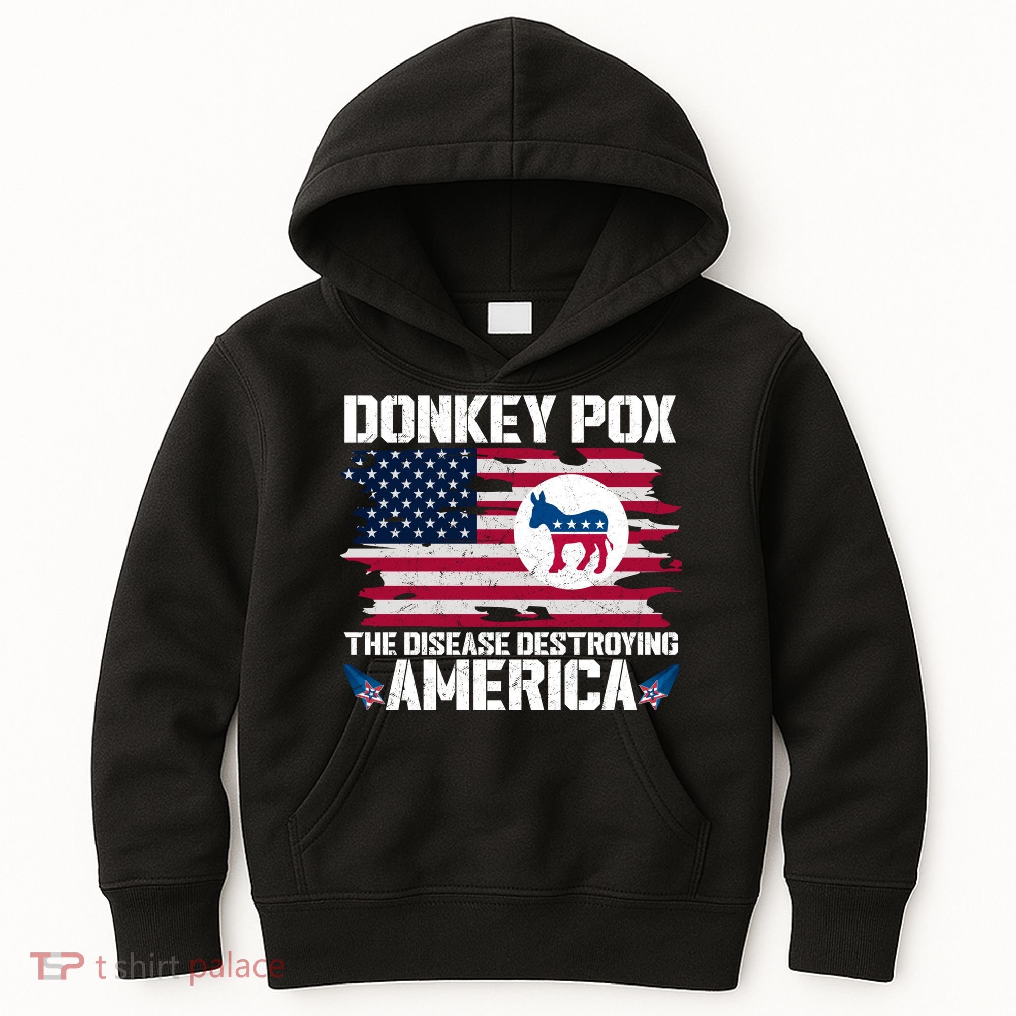 Donkey Pox The Disease Destroying America Funny Anti Biden Kids Hoodie
