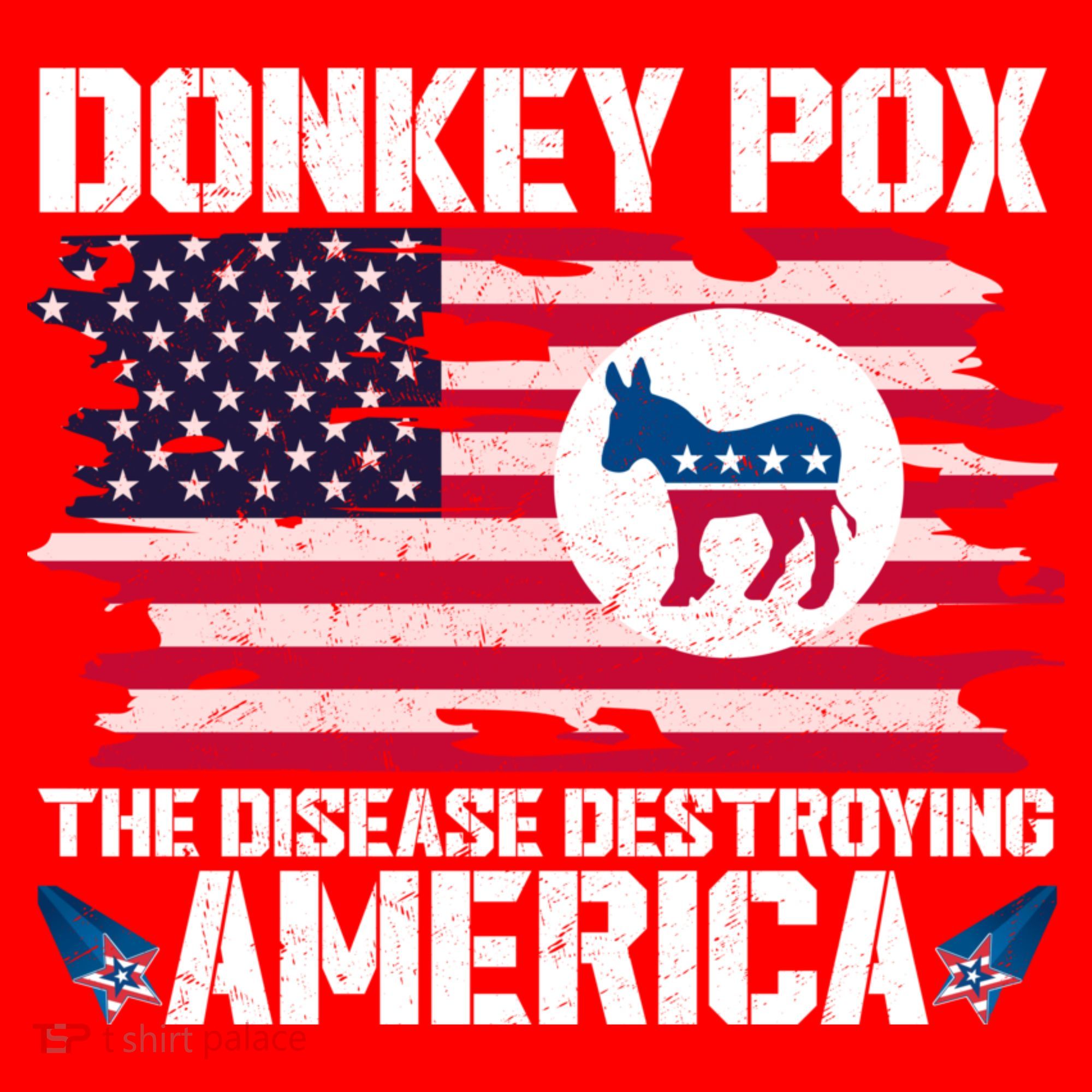 Donkey Pox The Disease Destroying America Funny Anti Biden Santa Hat