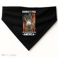 Donkey Pox The Disease Destroying America Funny USA-Made Doggie Bandana thumb 0