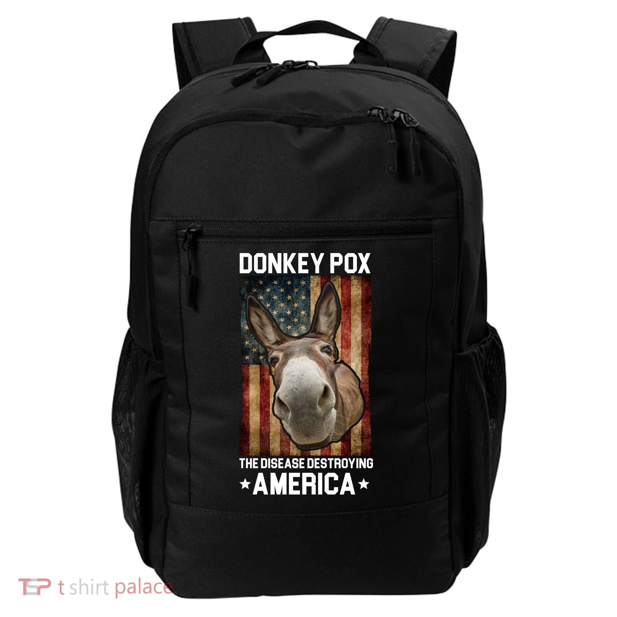 Donkey Pox The Disease Destroying America Funny Backpack