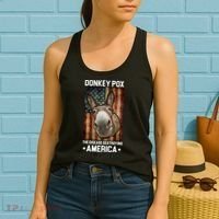 Donkey Pox The Disease Destroying America Funny Women's Tank Top thumb 2