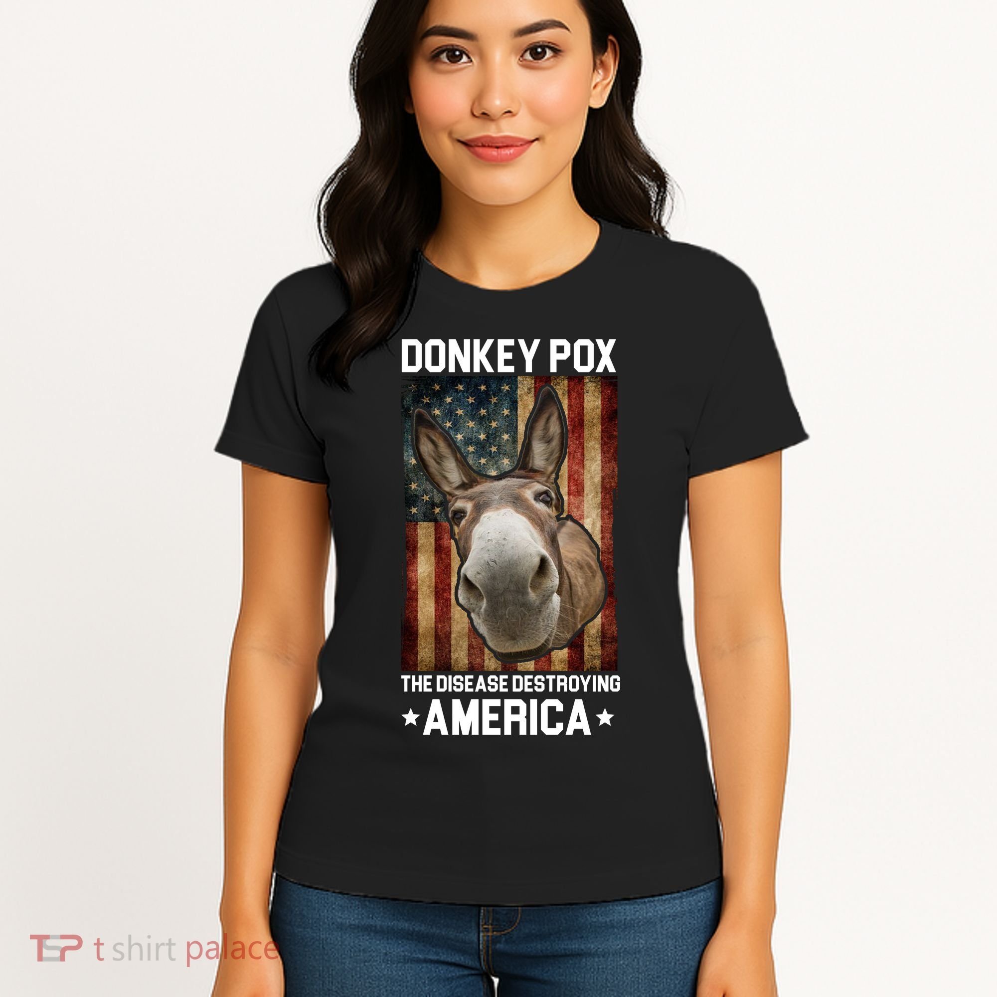 Donkey Pox The Disease Destroying America Funny Women's T-Shirt