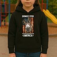 Donkey Pox The Disease Destroying America Funny Kids Hoodie thumb 3