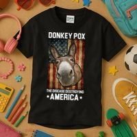 Donkey Pox The Disease Destroying America Funny Kids T-Shirt thumb 3