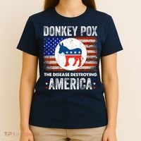 Donkey Pox The Disease Destroying America Funny T-Shirt thumb 4