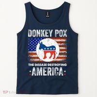 Donkey Pox The Disease Destroying America Funny Tank Top thumb 2