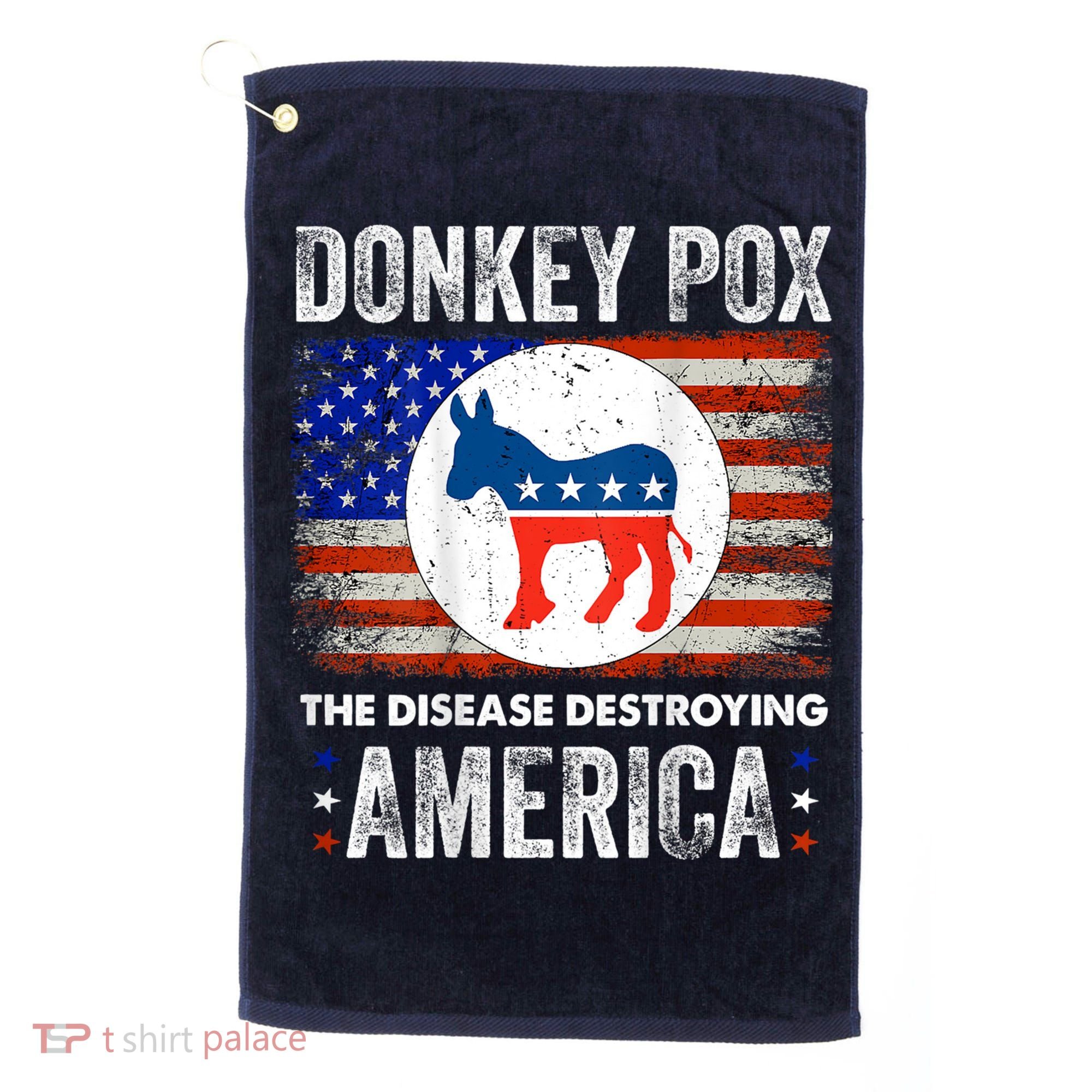 Donkey Pox The Disease Destroying America Funny Golf Towel