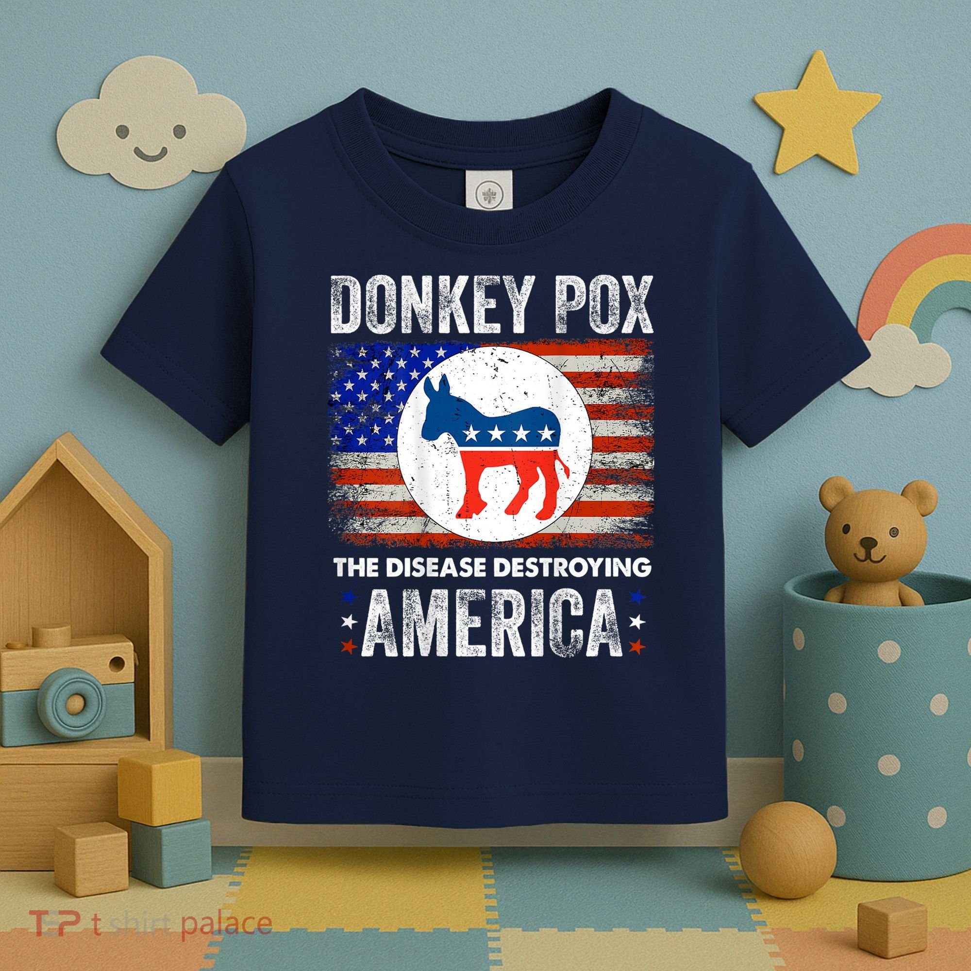 Donkey Pox The Disease Destroying America Funny Toddler T-Shirt