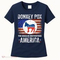 Donkey Pox The Disease Destroying America Funny Women's T-Shirt thumb 0
