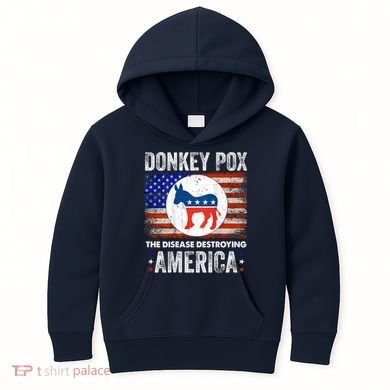 Donkey Pox The Disease Destroying America Funny Kids Hoodie
