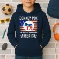 Donkey Pox The Disease Destroying America Funny Kids Hoodie thumb 2