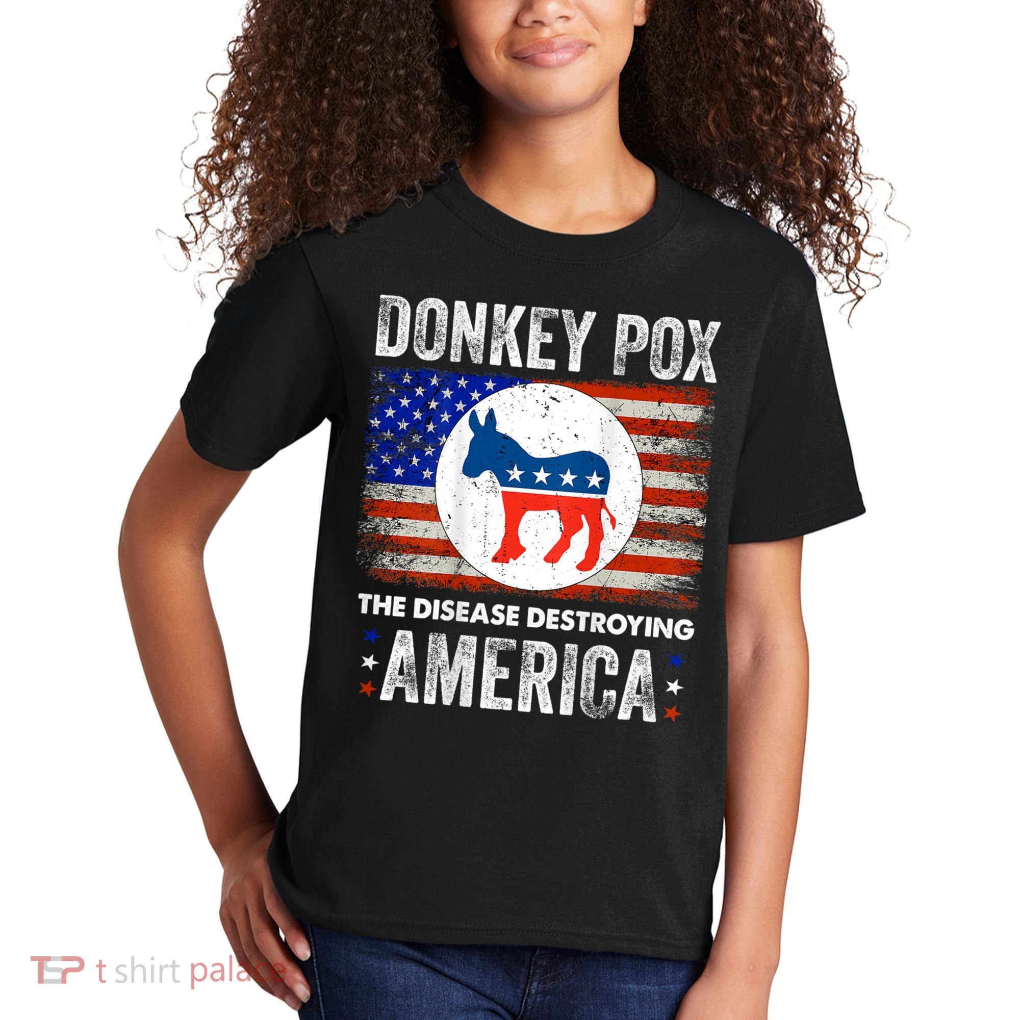 Donkey Pox The Disease Destroying America Funny Kids T-Shirt
