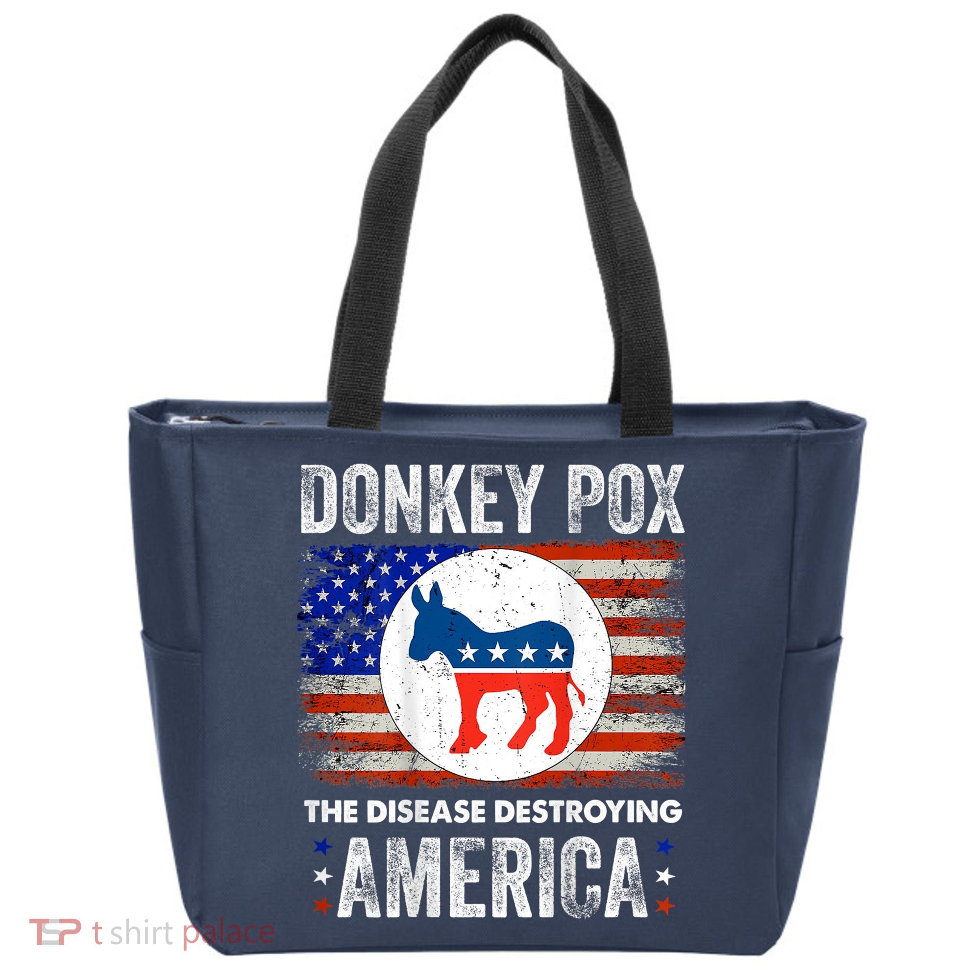 Donkey Pox The Disease Destroying America Funny Tote Bag