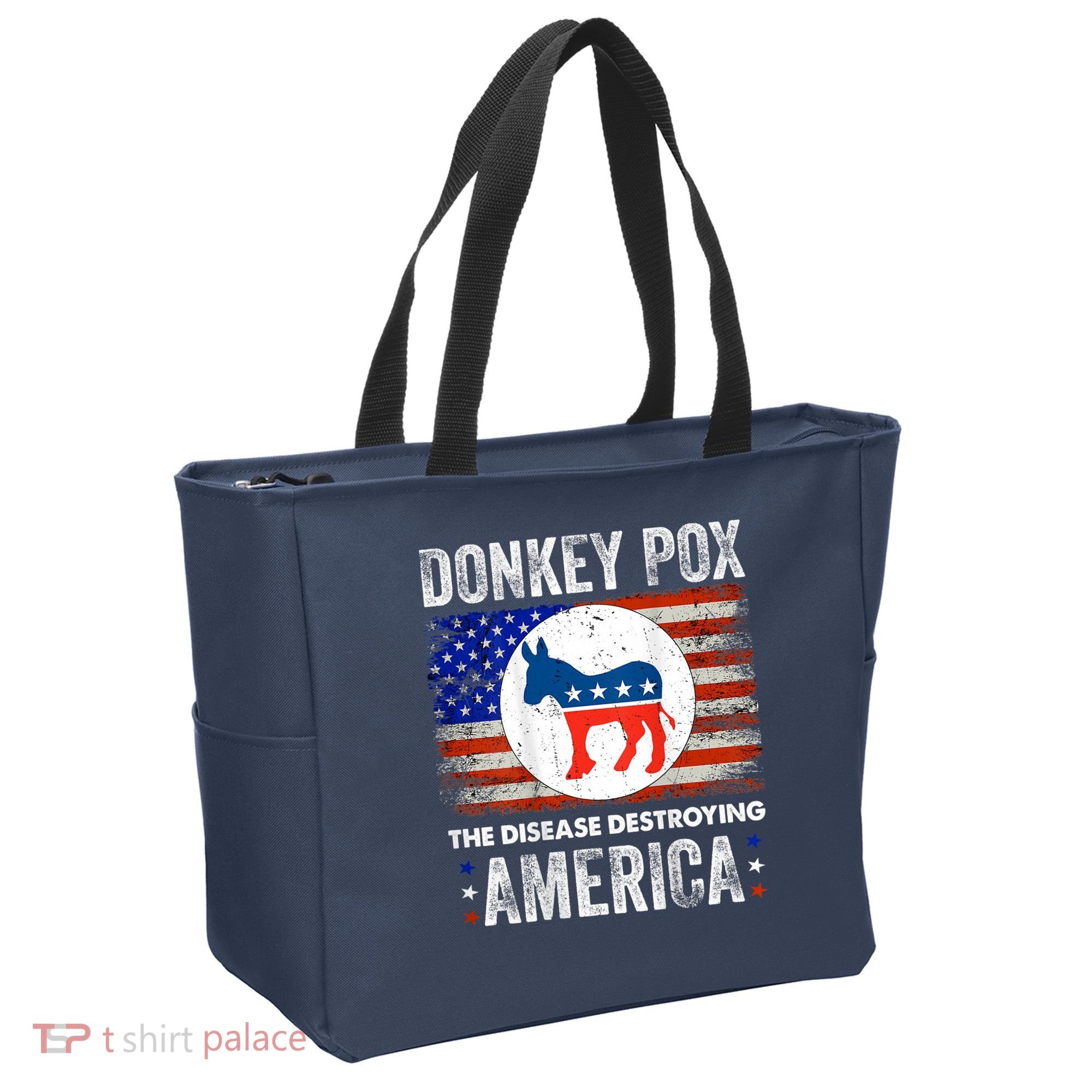 Donkey Pox The Disease Destroying America Funny Tote Bag