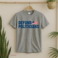 Defund Politicians United States Vintage Flag T-Shirt thumb 2
