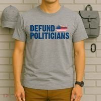Defund Politicians United States Vintage Flag T-Shirt thumb 6