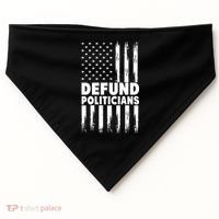 Defund Politicians USA Flag USA-Made Doggie Bandana thumb 0
