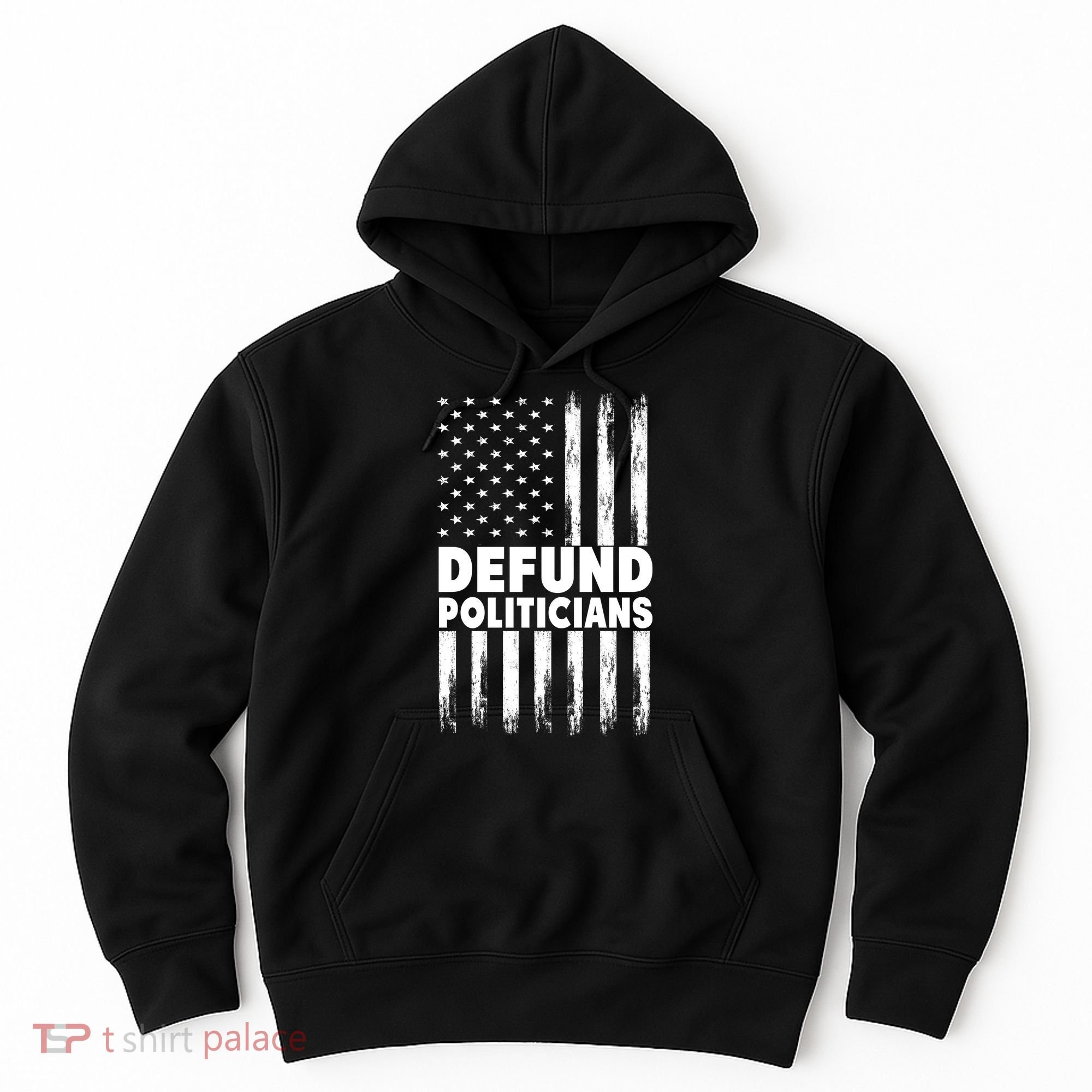Defund Politicians USA Flag Hoodie