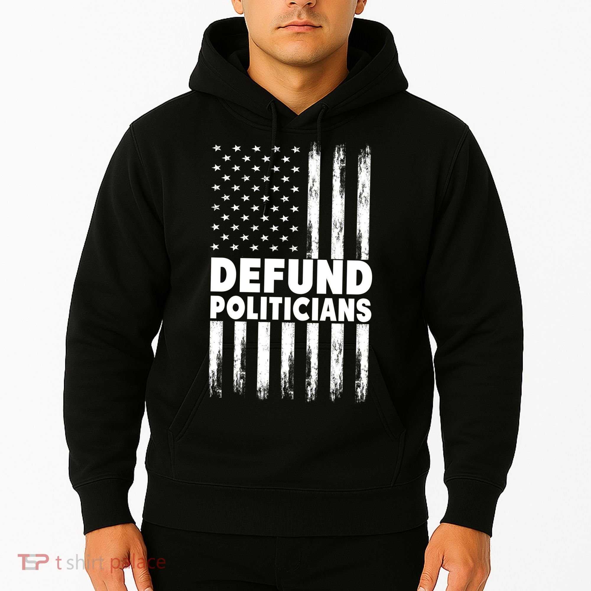 Defund Politicians USA Flag Hoodie