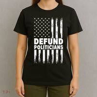 Defund Politicians USA Flag T-Shirt thumb 4