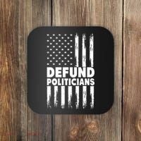 Defund Politicians USA Flag Coaster thumb 0