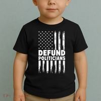 Defund Politicians USA Flag Toddler T-Shirt thumb 2