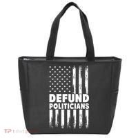 Defund Politicians USA Flag Tote Bag thumb 0