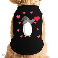 Dabbing Penguin Valentine's Day Love Heart Dance Pose Cute Gift Doggie Tank thumb 0