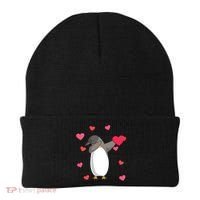 Dabbing Penguin Valentine's Day Love Heart Dance Pose Cute Gift Beanie thumb 0