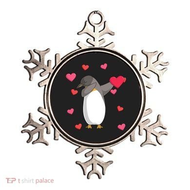 Dabbing Penguin Valentine's Day Love Heart Dance Pose Cute Gift Ornament