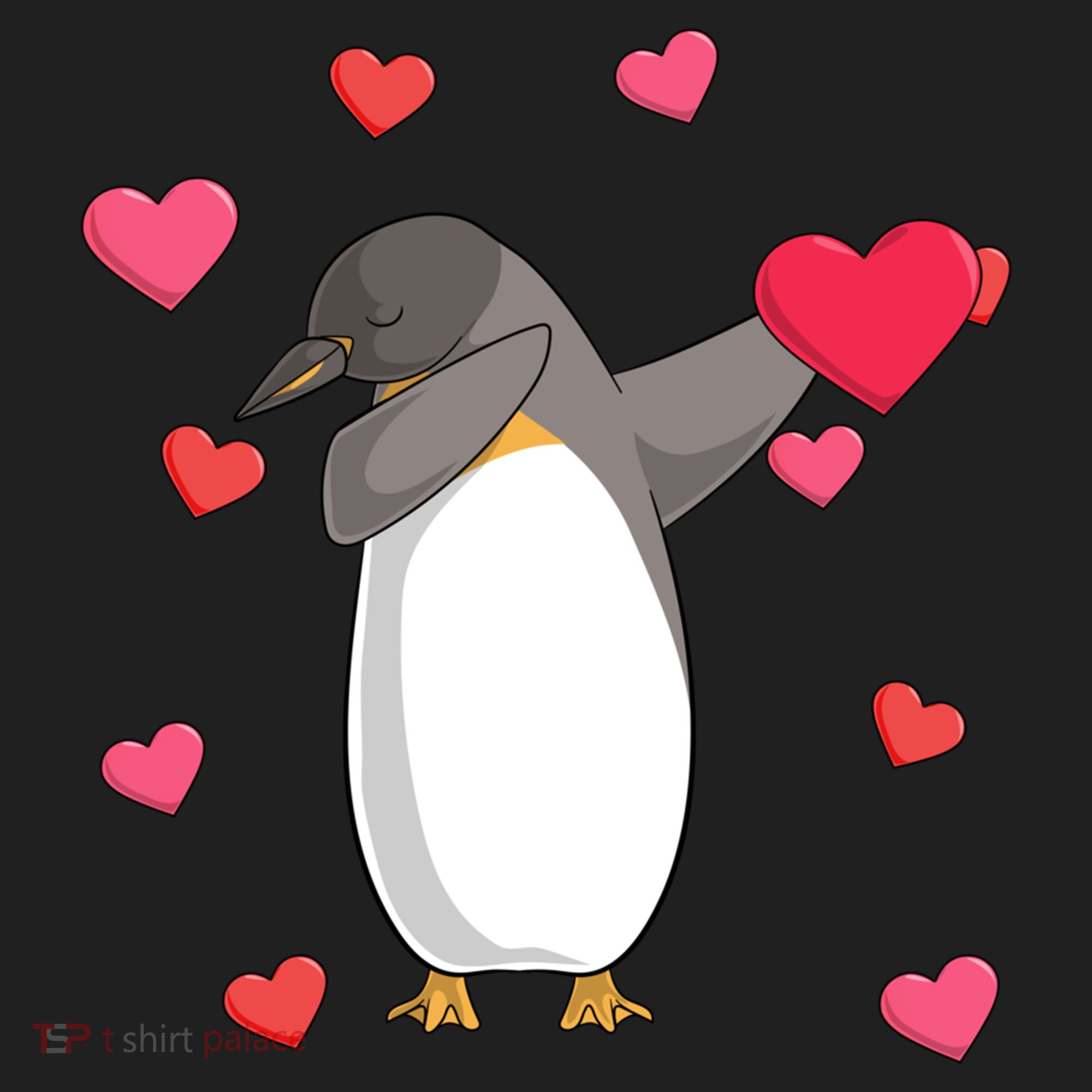 Dabbing Penguin Valentine's Day Love Heart Dance Pose Cute Gift Hat