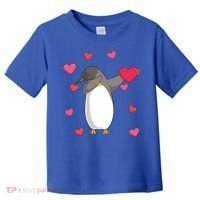 Dabbing Penguin Valentine's Day Love Heart Dance Pose Cute Gift Toddler T-Shirt thumb 0