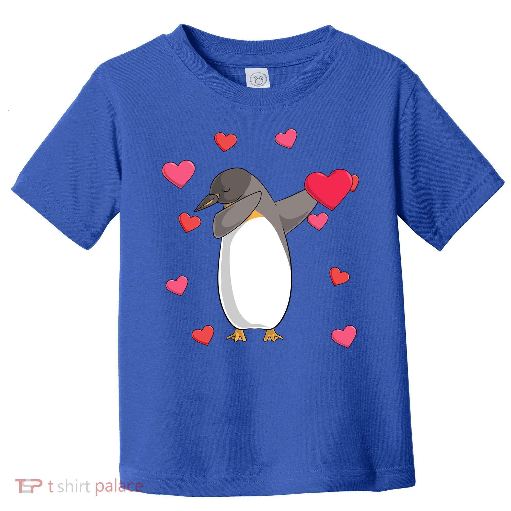 Dabbing Penguin Valentine's Day Love Heart Dance Pose Cute Gift Toddler T-Shirt