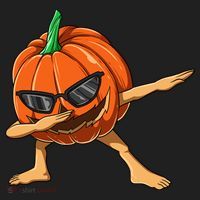 Dabbing Pumpkin With Glasses Halloween Pumpkin Dabbing Dab Gift Women's Sweatshirt thumb 2