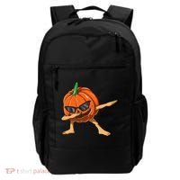 Dabbing Pumpkin With Glasses Halloween Pumpkin Dabbing Dab Gift Backpack thumb 0