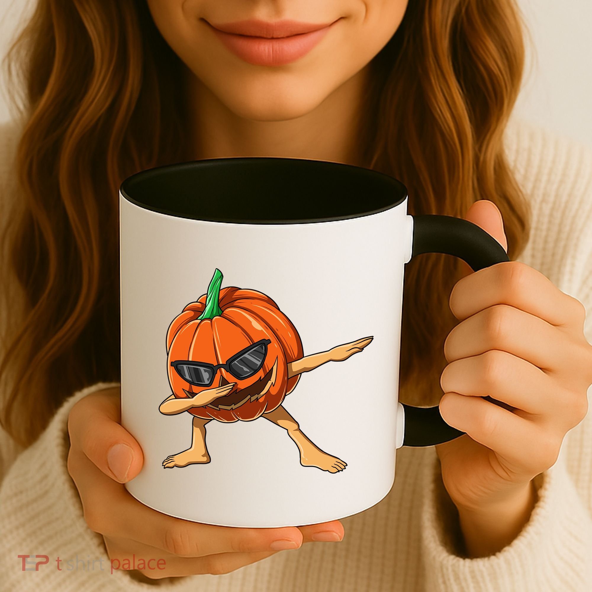 Dabbing Pumpkin With Glasses Halloween Pumpkin Dabbing Dab Gift Coffee Mug